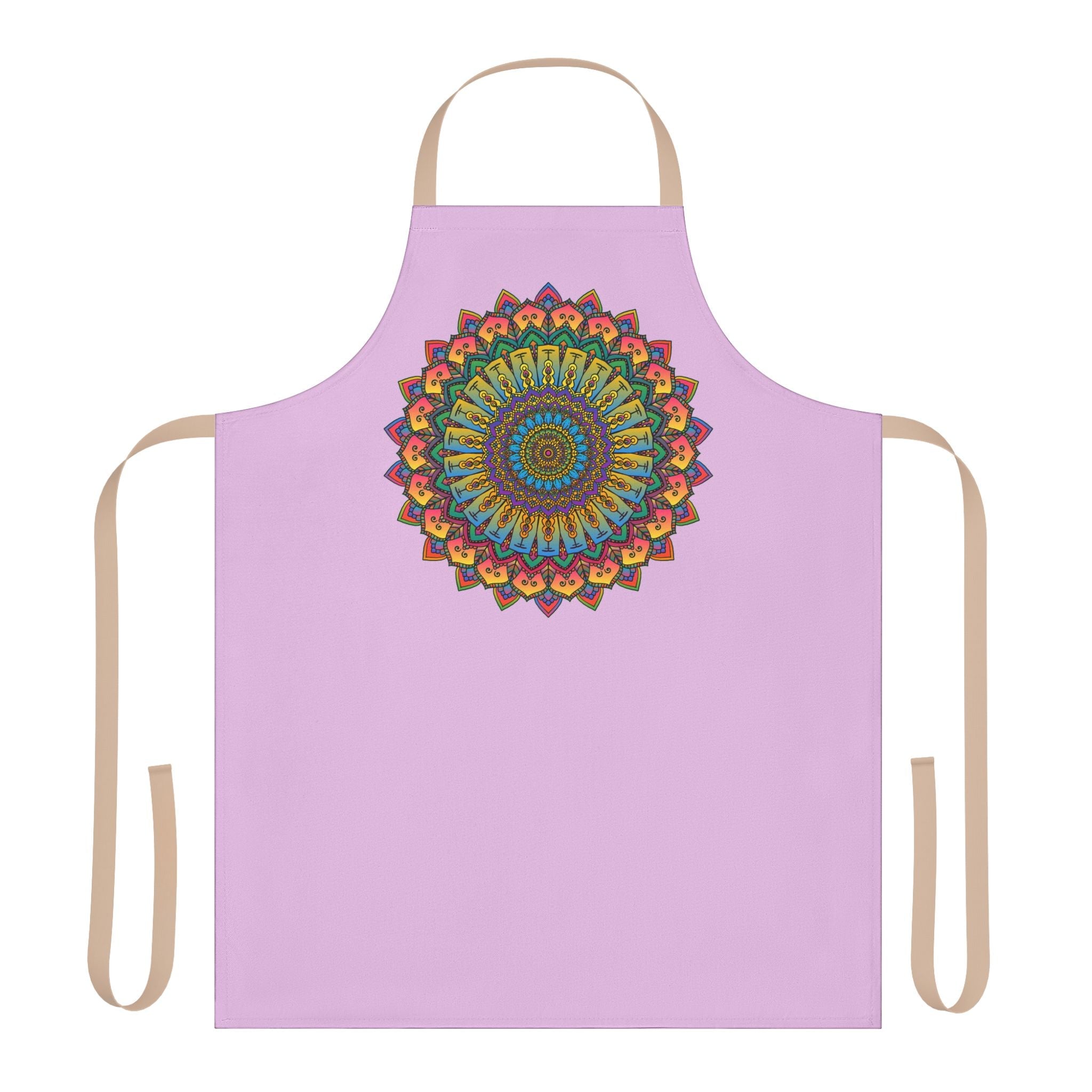 Lilac Mandala Apron - Spiritual Art All Over Prints - Blululi