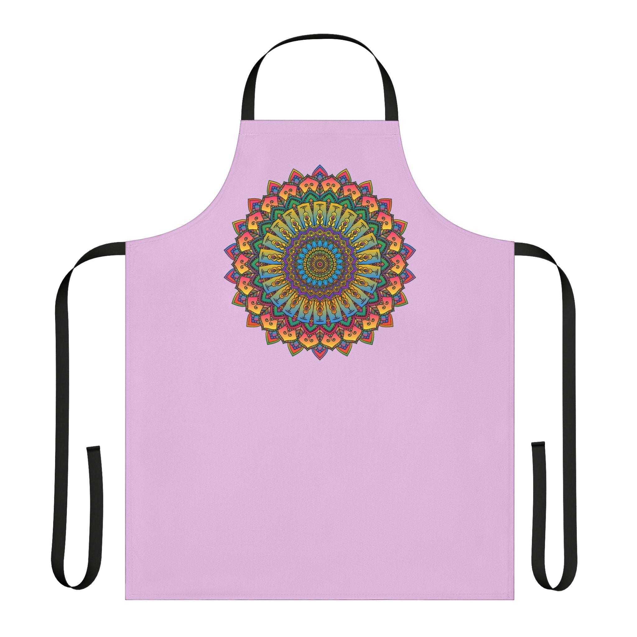 Lilac Mandala Apron - Spiritual Art All Over Prints - Blululi