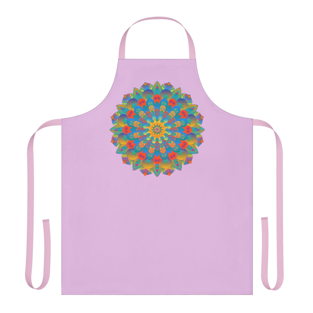 Lilac Mandala Apron - Vibrant Kitchen Art All Over Prints - Blululi