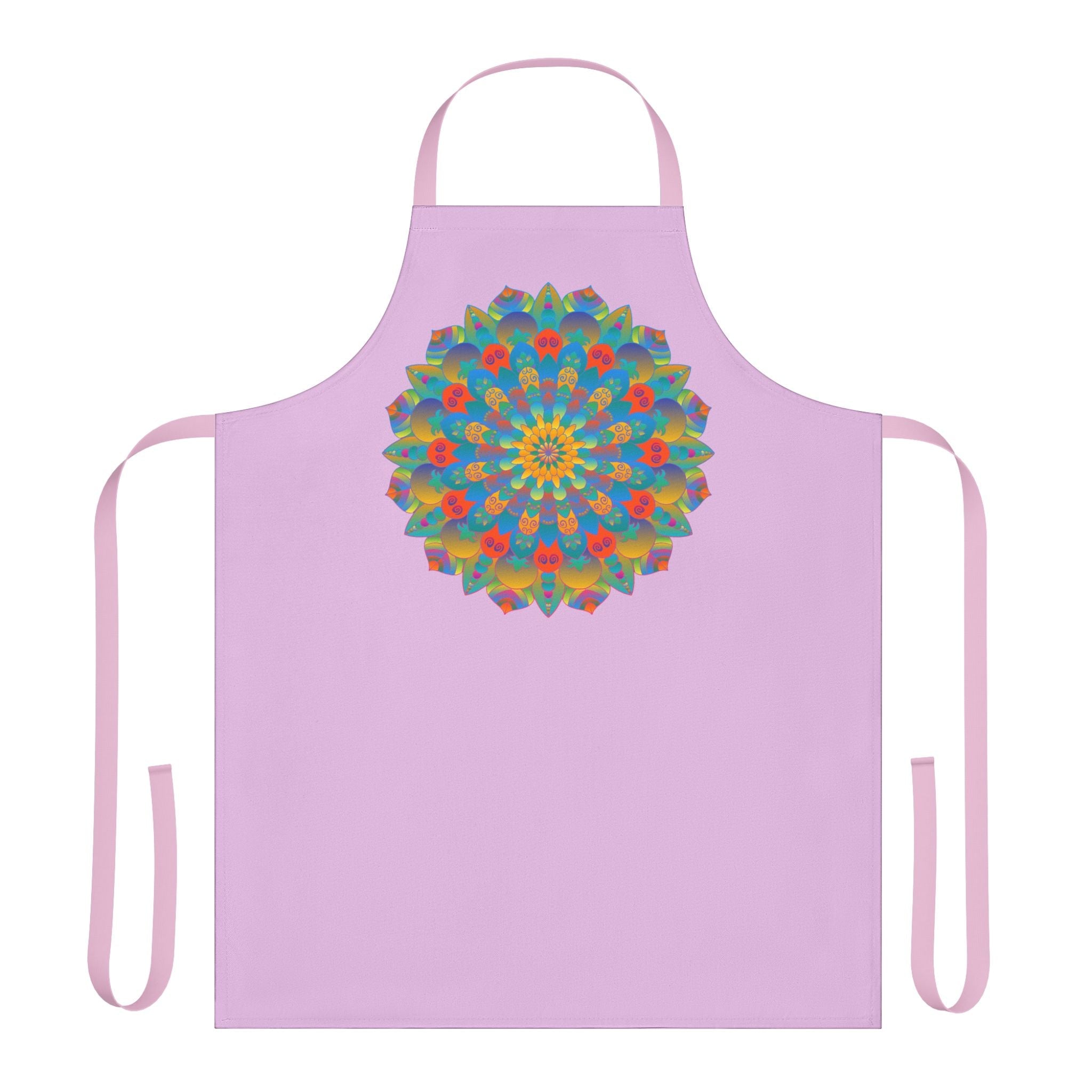 Lilac Mandala Apron - Vibrant Kitchen Art All Over Prints - Blululi