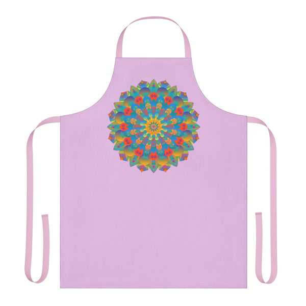 Lilac Mandala Apron - Vibrant Kitchen Art All Over Prints - Blululi