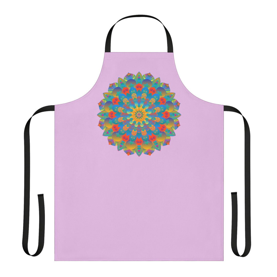 Lilac Mandala Apron - Vibrant Kitchen Art All Over Prints - Blululi