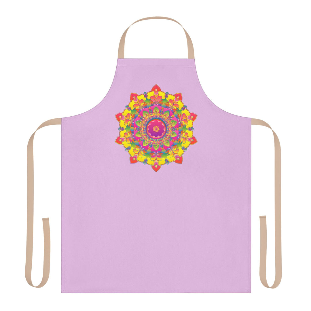 Lilac Mandala Apron - Vibrant Kitchen Art All Over Prints - Blululi