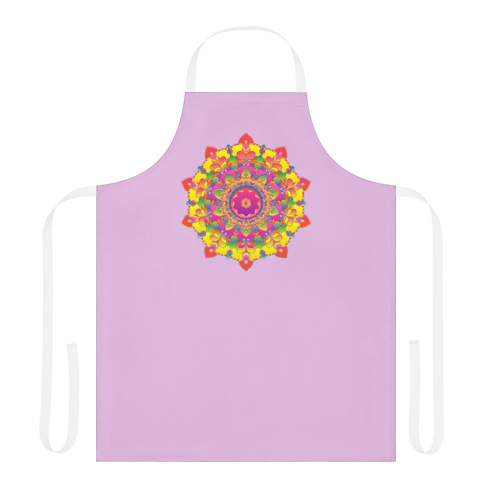 Lilac Mandala Apron - Vibrant Kitchen Art All Over Prints - Blululi