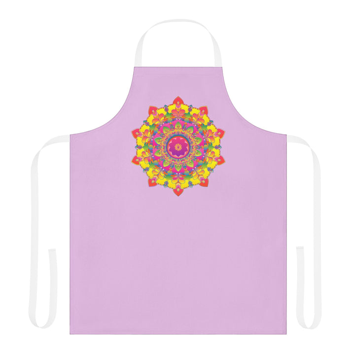 Lilac Mandala Apron - Vibrant Kitchen Art All Over Prints - Blululi