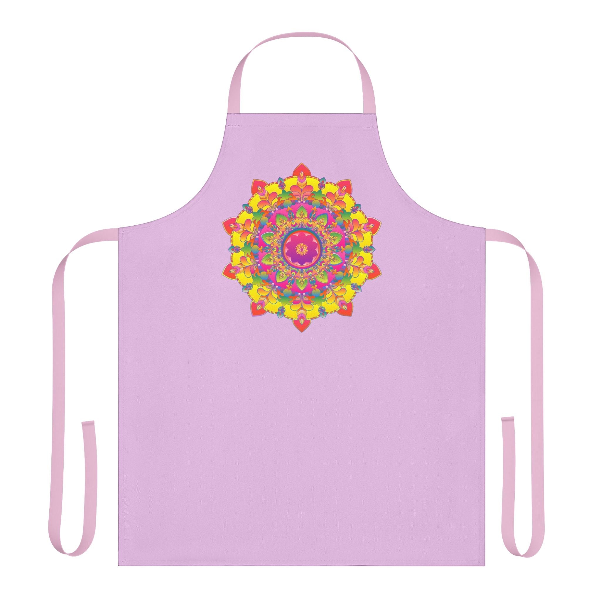 Lilac Mandala Apron - Vibrant Kitchen Art All Over Prints - Blululi