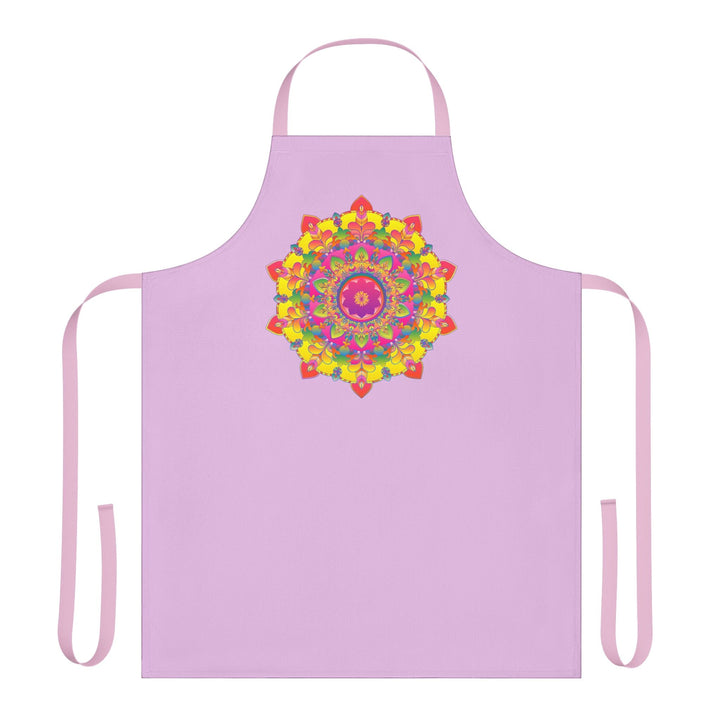 Lilac Mandala Apron - Vibrant Kitchen Art All Over Prints - Blululi