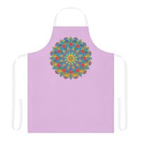 Lilac Mandala Apron - Vibrant Kitchen Art All Over Prints - Blululi