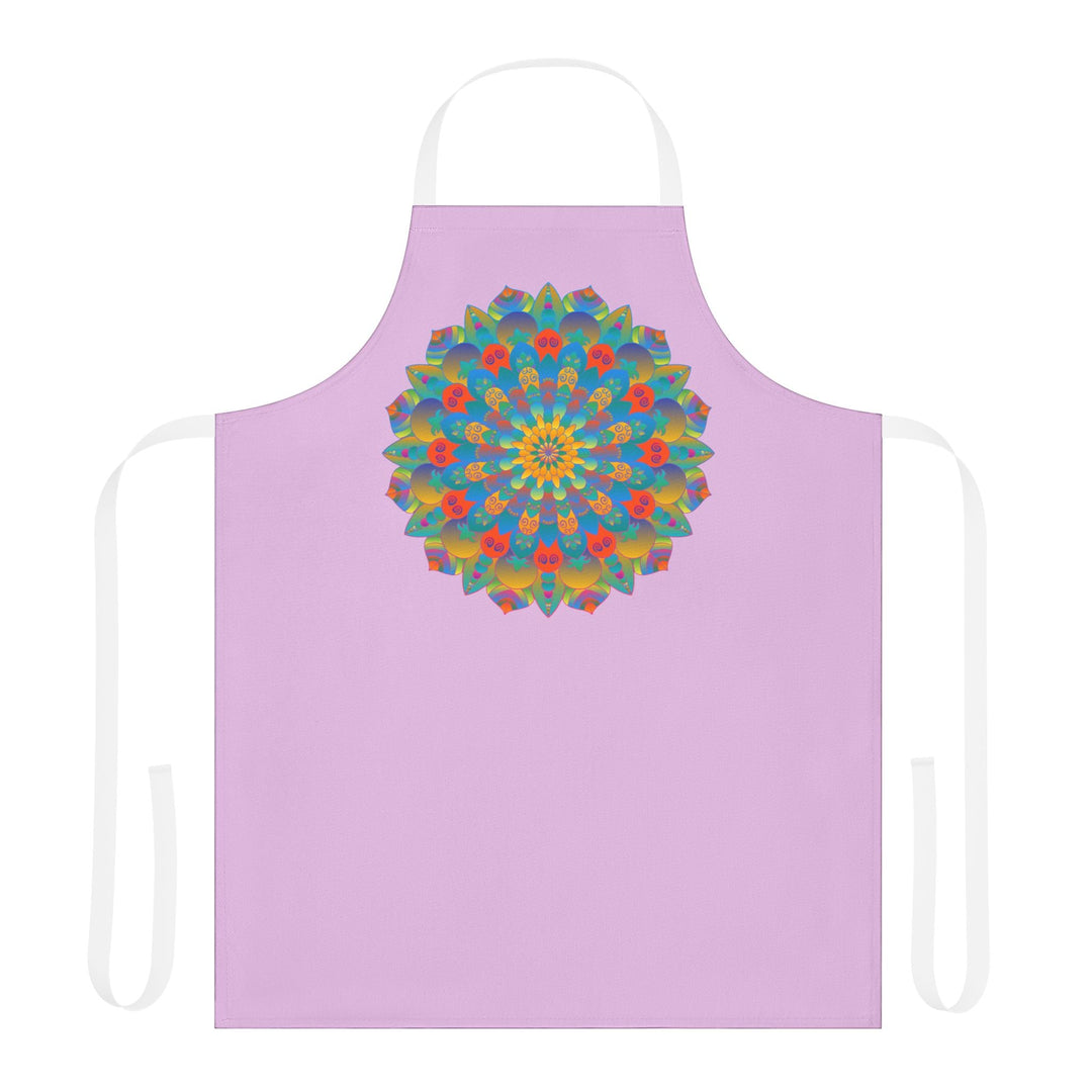 Lilac Mandala Apron - Vibrant Kitchen Art All Over Prints - Blululi