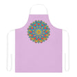 Lilac Mandala Apron - Vibrant Kitchen Art All Over Prints - Blululi
