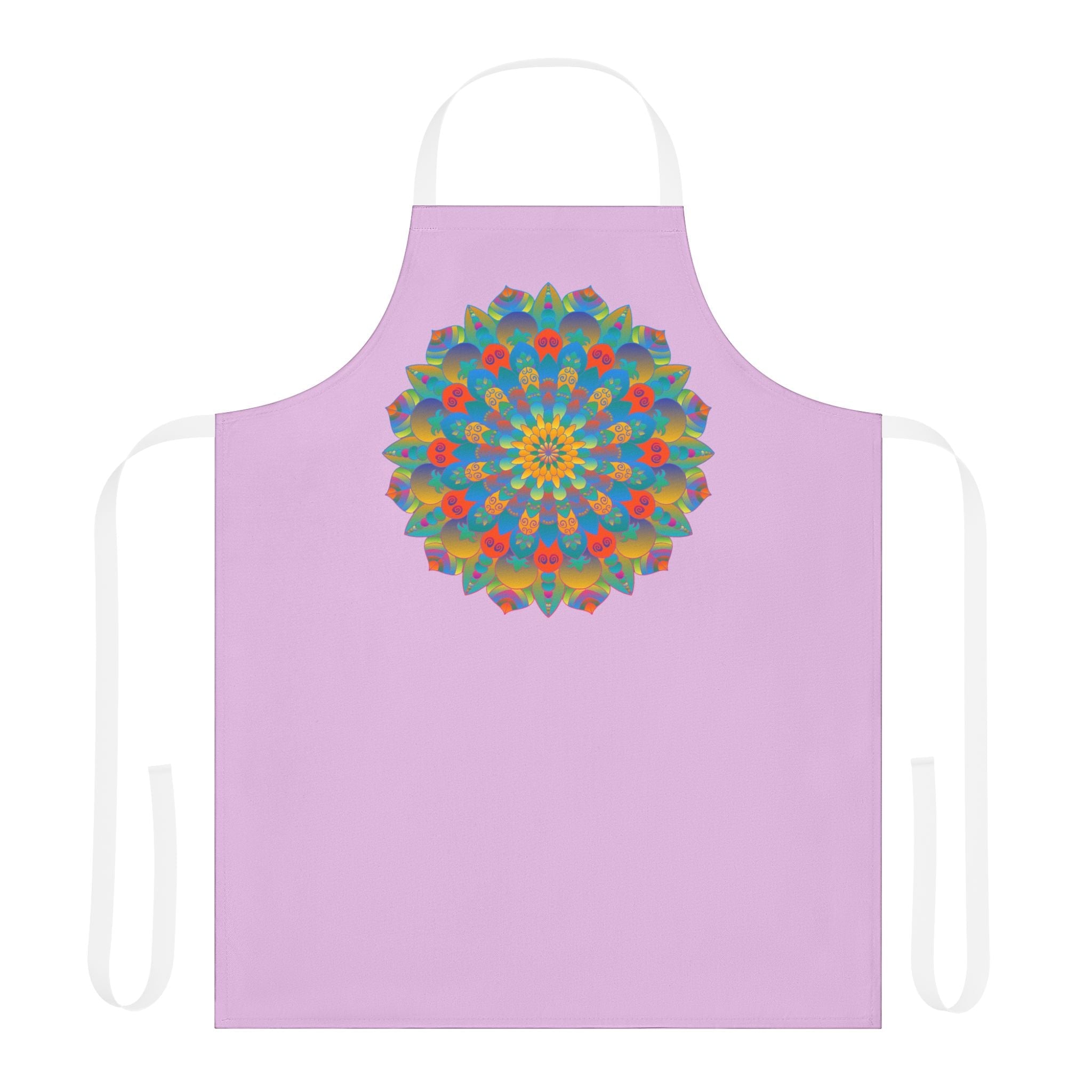 Lilac Mandala Apron - Vibrant Kitchen Art All Over Prints - Blululi