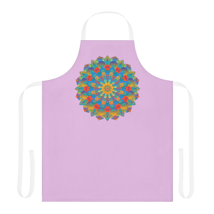 Lilac Mandala Apron - Vibrant Kitchen Art All Over Prints - Blululi