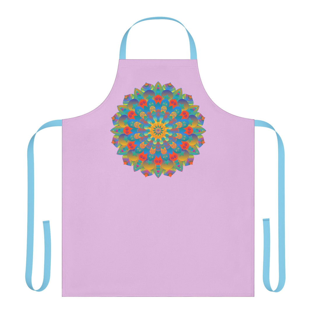 Lilac Mandala Apron - Vibrant Kitchen Art All Over Prints - Blululi