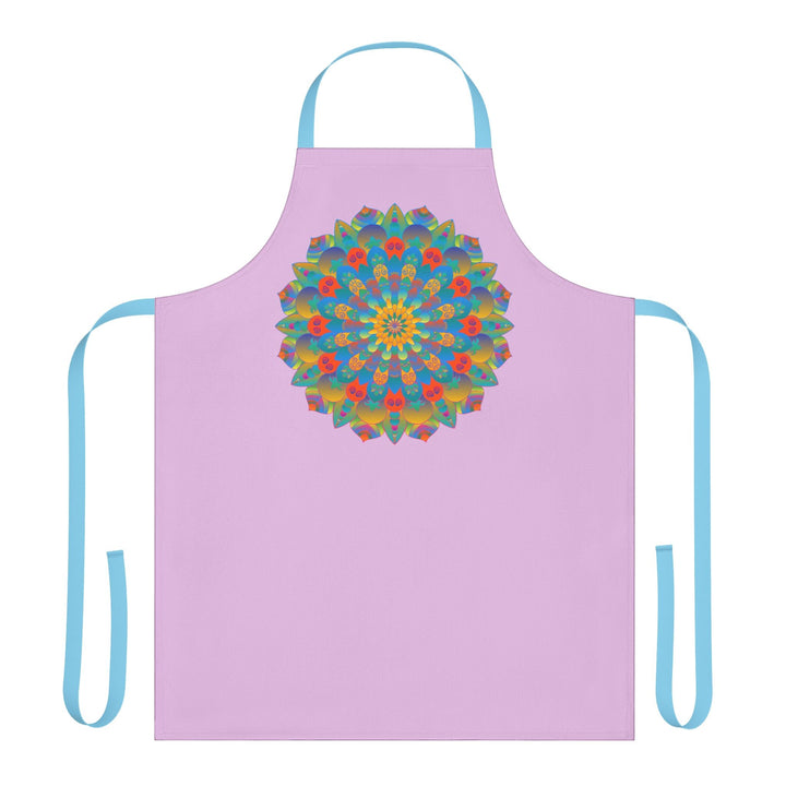 Lilac Mandala Apron - Vibrant Kitchen Art All Over Prints - Blululi