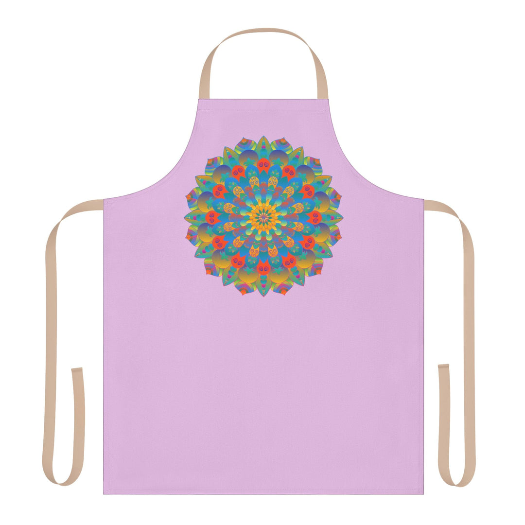 Lilac Mandala Apron - Vibrant Kitchen Art All Over Prints - Blululi