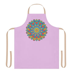 Lilac Mandala Apron - Vibrant Kitchen Art All Over Prints - Blululi