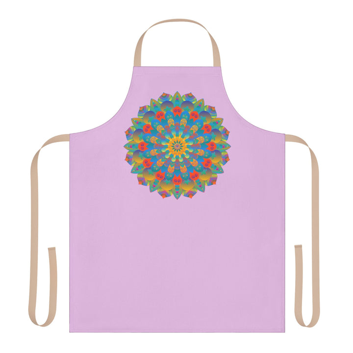 Lilac Mandala Apron - Vibrant Kitchen Art All Over Prints - Blululi