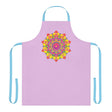 Lilac Mandala Apron - Vibrant Kitchen Art All Over Prints - Blululi