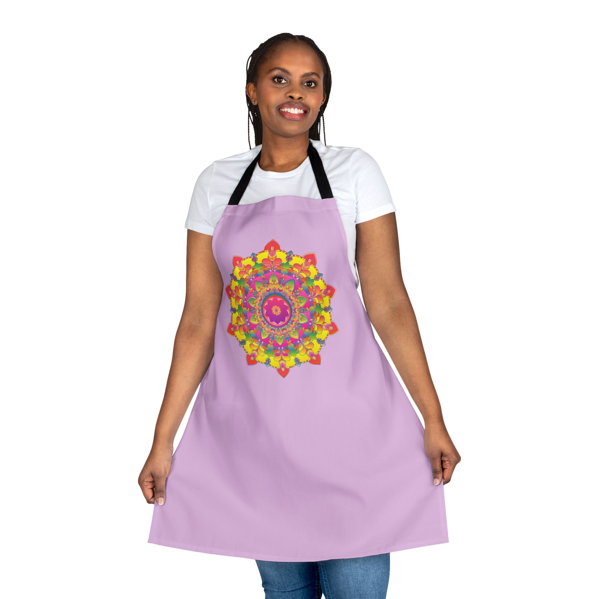 Lilac Mandala Apron - Vibrant Kitchen Art All Over Prints - Blululi