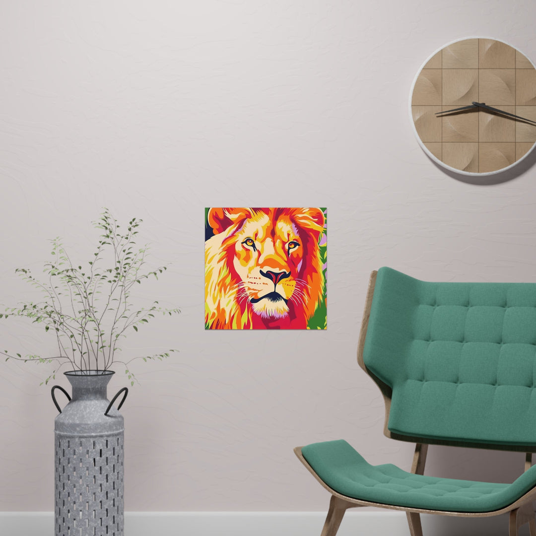 Lion King Poster - Colorful Savanna Art Poster - Blululi