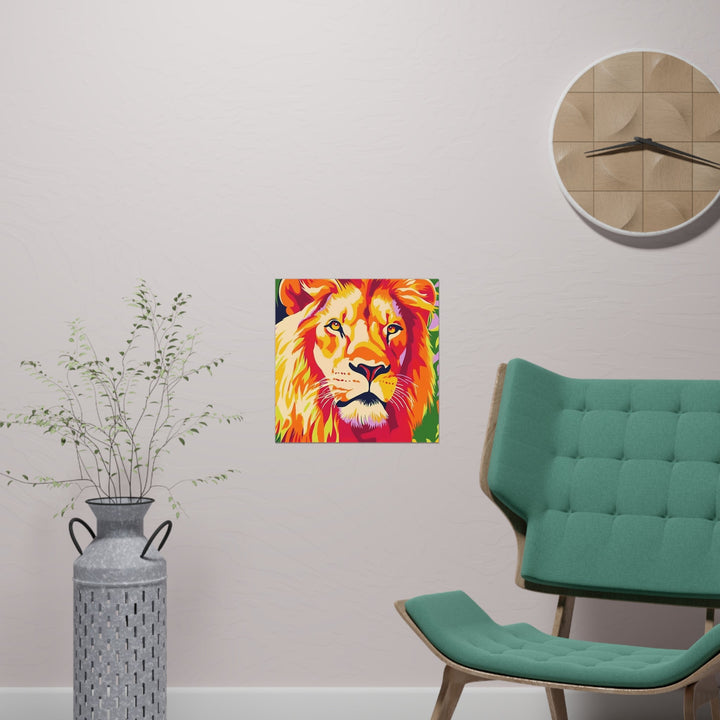 Lion King Poster - Colorful Savanna Art Poster - Blululi