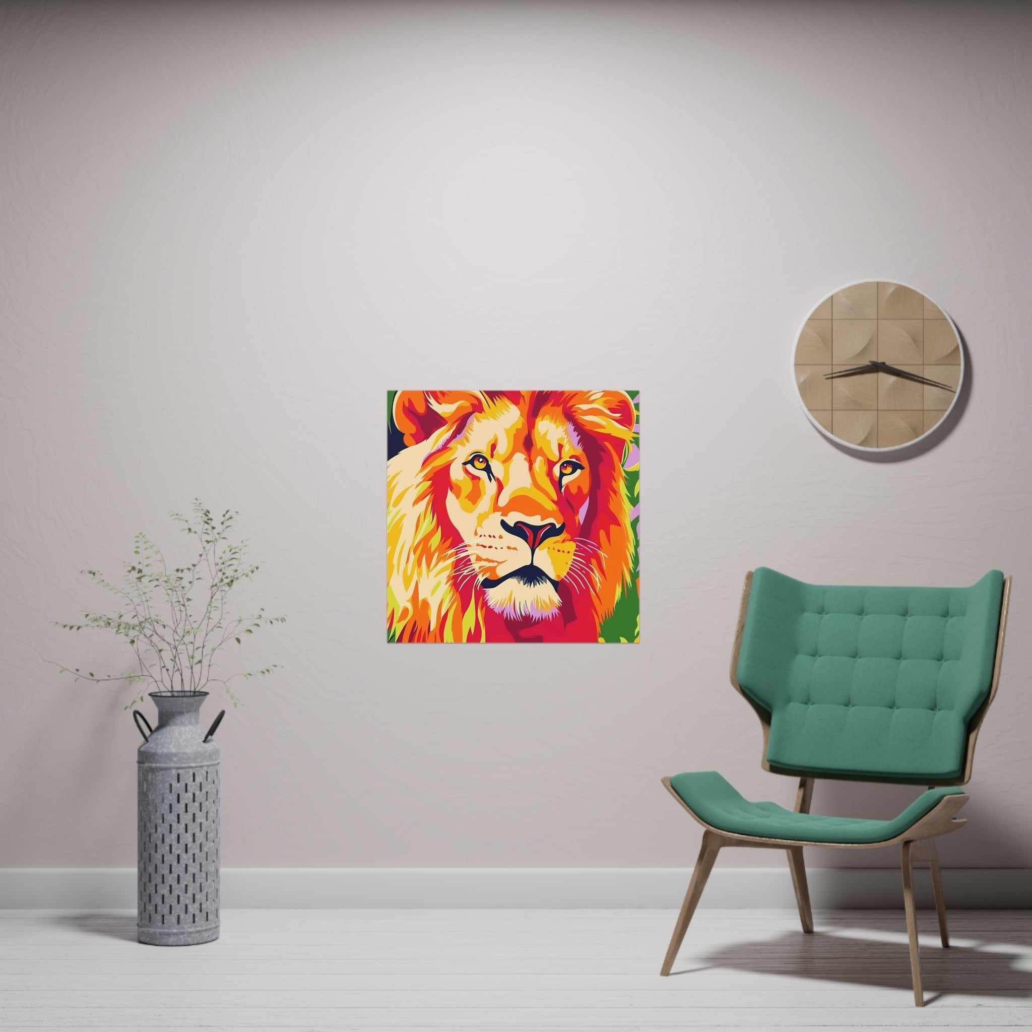 Lion King Poster - Colorful Savanna Art Poster - Blululi