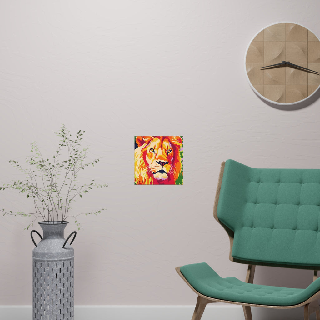 Lion King Poster - Colorful Savanna Art Poster - Blululi