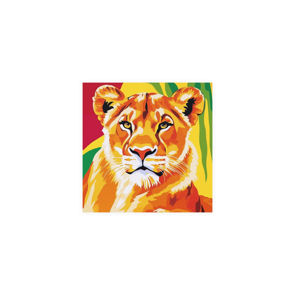 Lioness Portrait - Colorful Savanna Art Poster Poster - Blululi