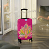 Lotus Flower Hand Drawn Mandala Art Dark Pink and Petroleum Green Shades Luggage Cover - Available in Three Sizes Accessories - Blululi