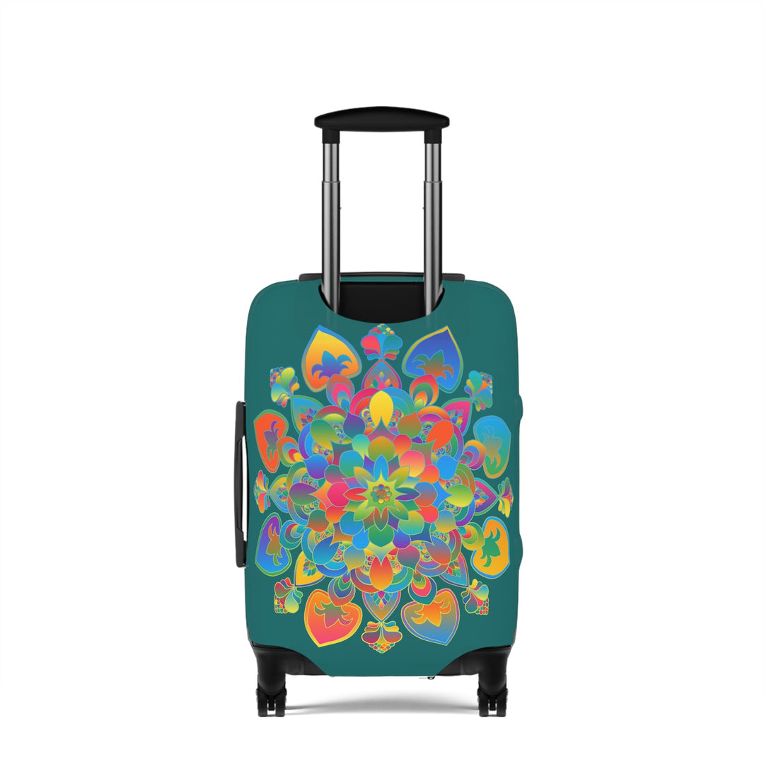 Lotus Flower Mandala Azure Shades Luggage Cover - Available in Three Sizes Accessories - Blululi