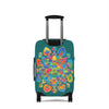 Lotus Flower Mandala Azure Shades Luggage Cover - Available in Three Sizes Accessories - Blululi