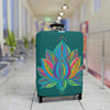 Lotus Flower Mandala Azure Shades Luggage Cover - Available in Three Sizes Accessories - Blululi