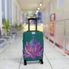 Luggage Cover - Lotus Flower Mandala Art Purple and Petroleum Green - Available in 3 Sizes Accessories - Blululi