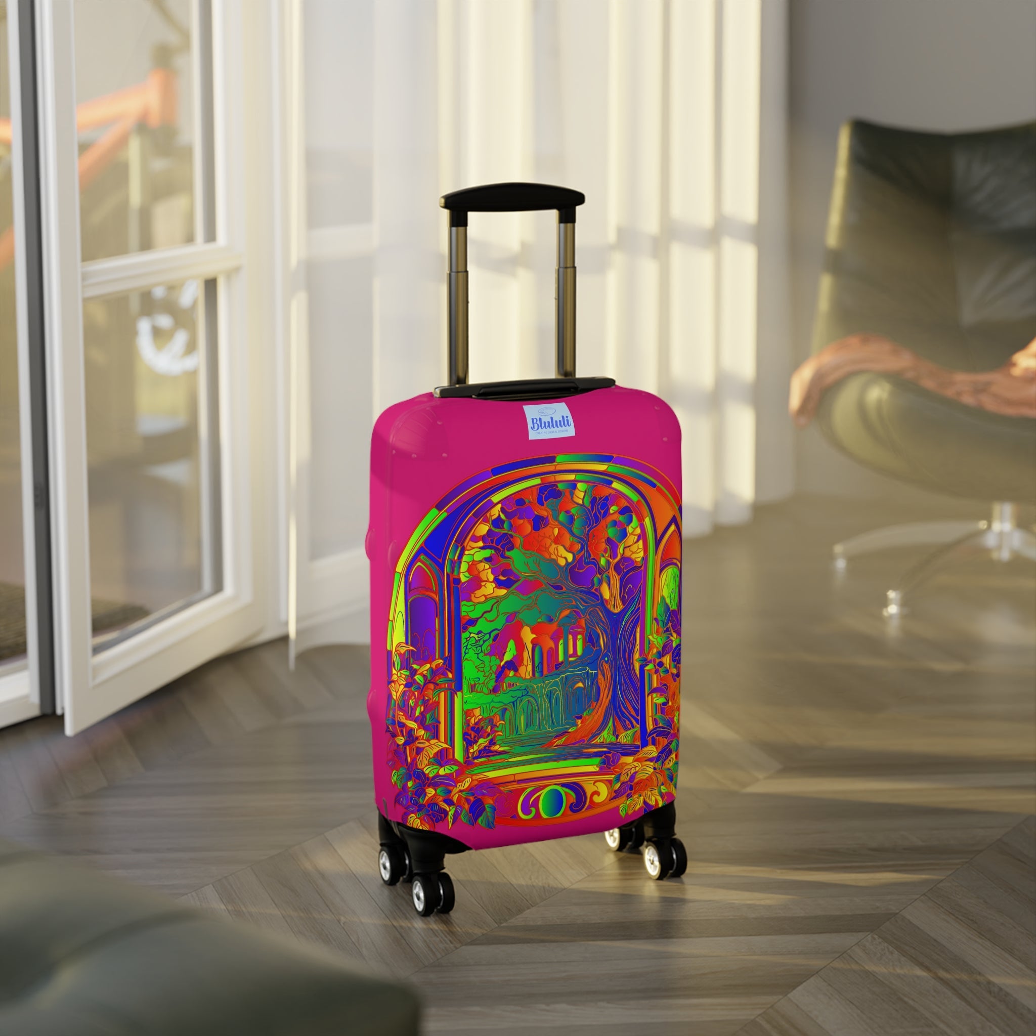 Luggage Cover - Mystical Nature Mandala Design Accessories - Blululi