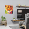 Majestic Lioness Portrait - Colorful Savanna Art Print Poster - Blululi