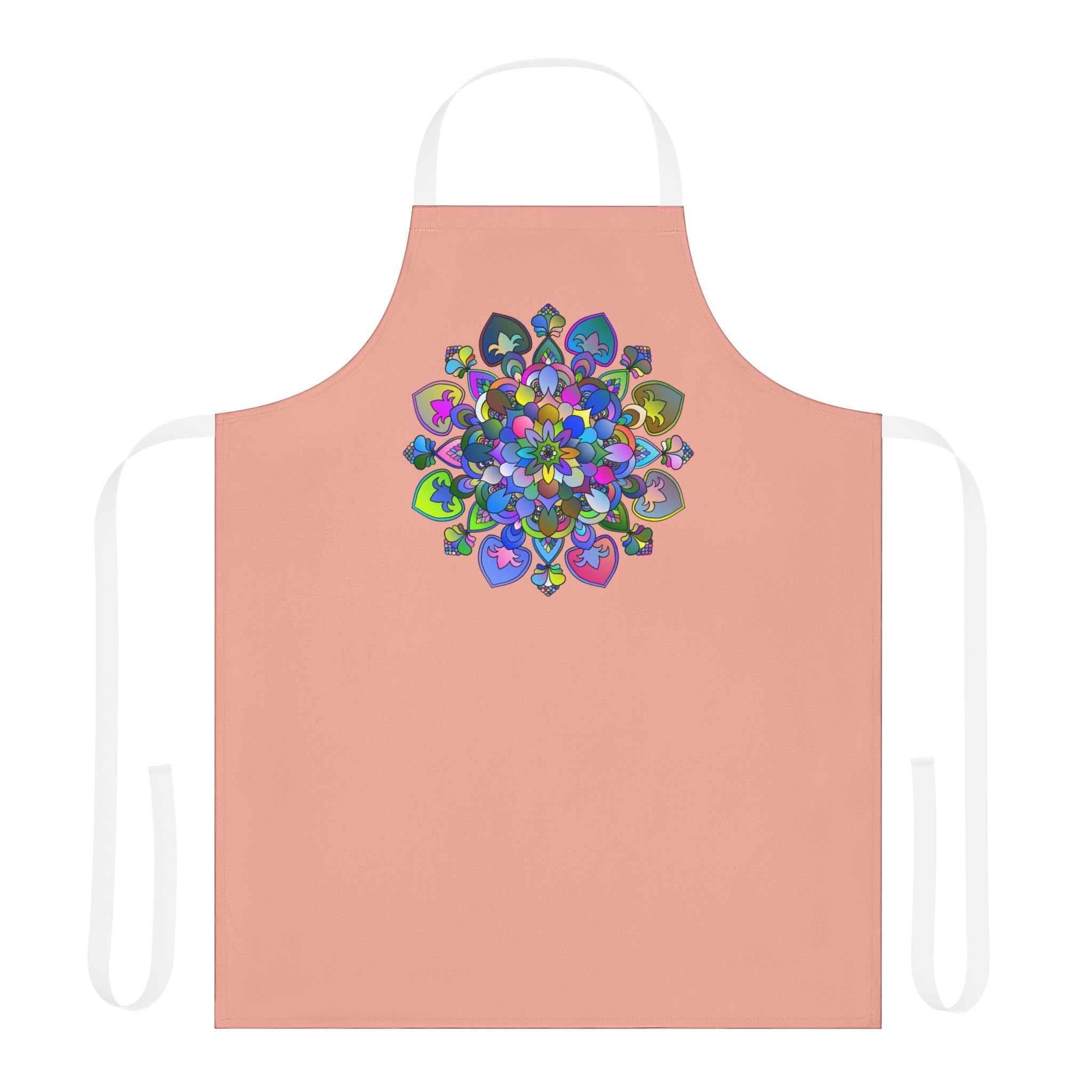 Mandala Apron - Colorful Floral Art Kitchen All Over Prints - Blululi