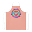 Mandala Apron - Hand - Drawn Art, Apricot All Over Prints - Blululi