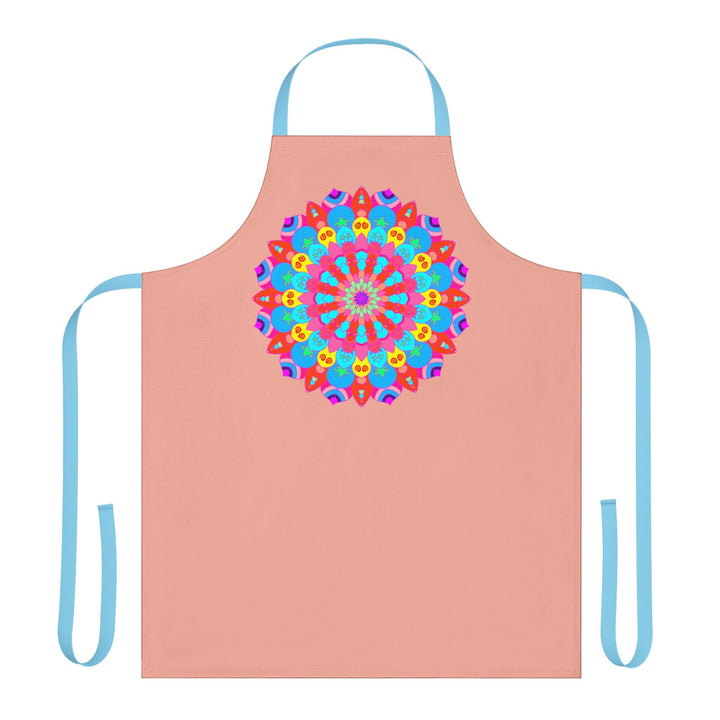 Mandala Apron - Hand - Drawn Art, Apricot All Over Prints - Blululi