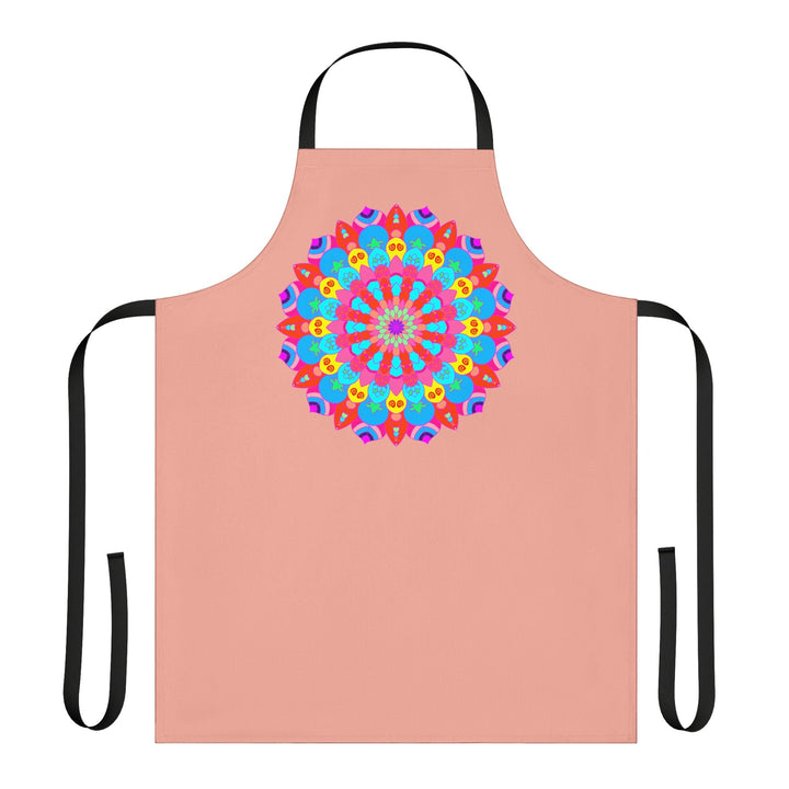 Mandala Apron - Hand - Drawn Art, Apricot All Over Prints - Blululi