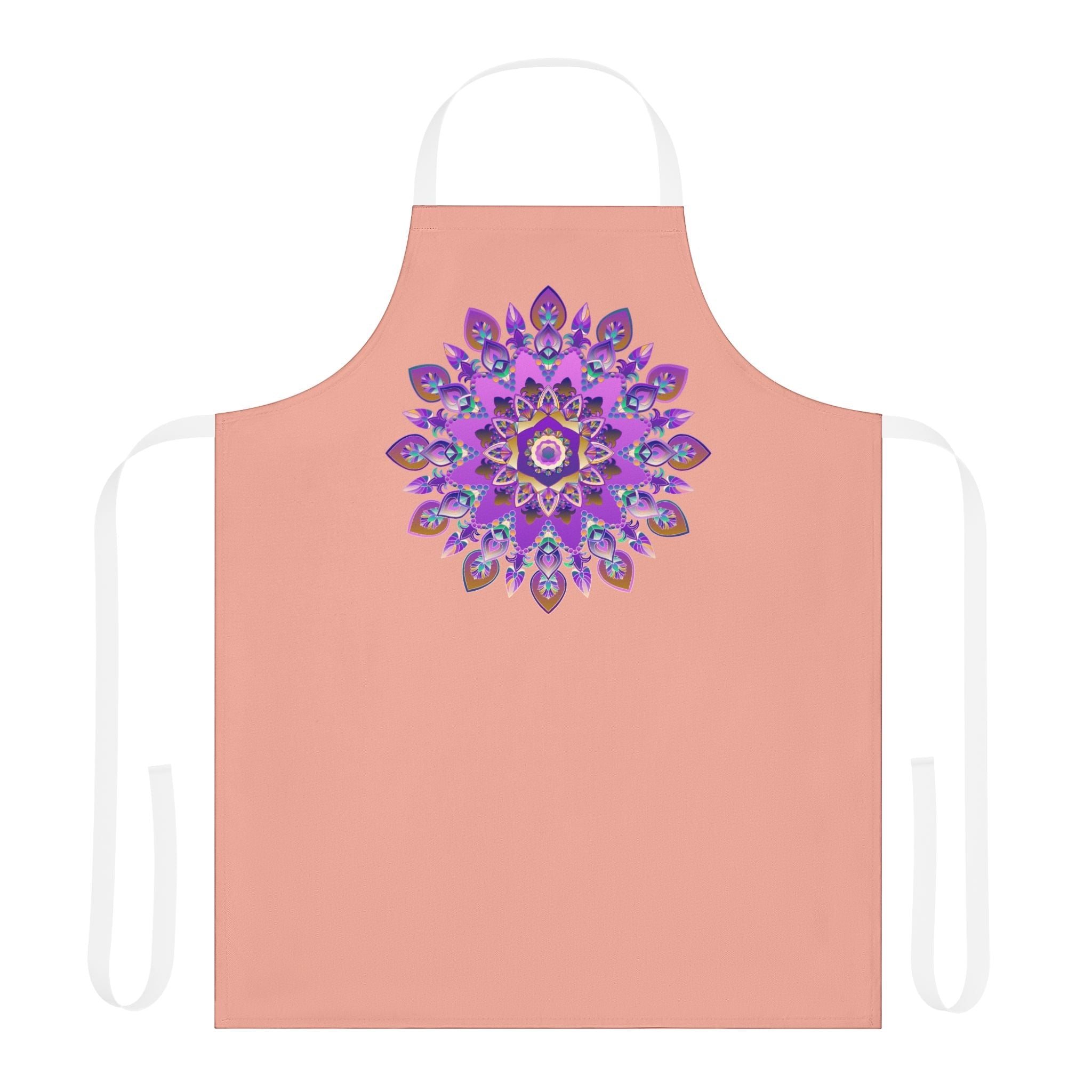 Mandala Apron - Purple, Pink, Gold, Green All Over Prints - Blululi