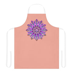 Mandala Apron - Purple, Pink, Gold, Green All Over Prints - Blululi