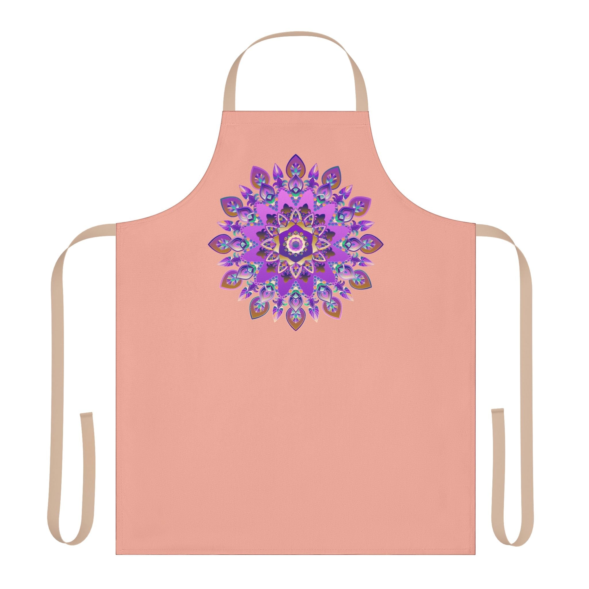 Mandala Apron - Purple, Pink, Gold, Green All Over Prints - Blululi