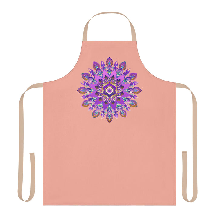 Mandala Apron - Purple, Pink, Gold, Green All Over Prints - Blululi