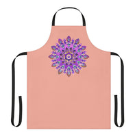 Mandala Apron - Purple, Pink, Gold, Green All Over Prints - Blululi