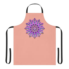 Mandala Apron - Purple, Pink, Gold, Green All Over Prints - Blululi