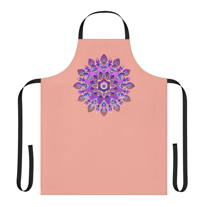 Mandala Apron - Purple, Pink, Gold, Green All Over Prints - Blululi