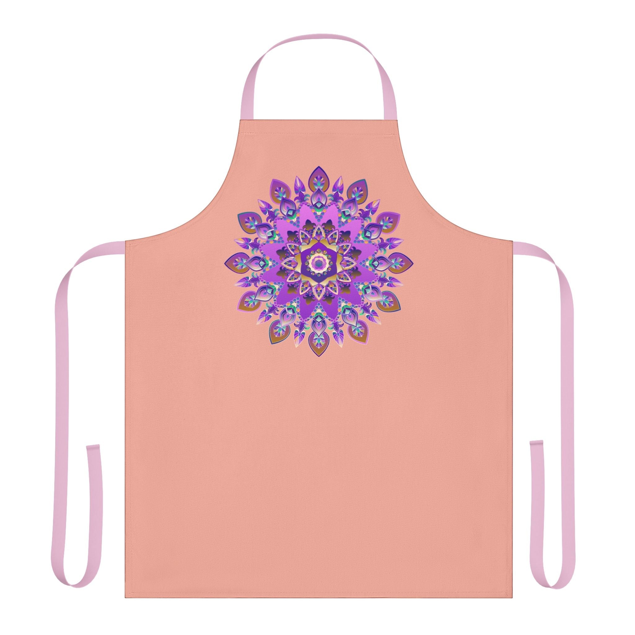 Mandala Apron - Purple, Pink, Gold, Green All Over Prints - Blululi