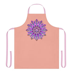 Mandala Apron - Purple, Pink, Gold, Green All Over Prints - Blululi