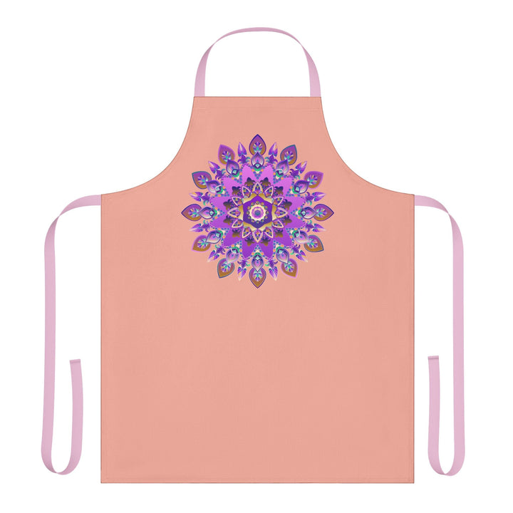 Mandala Apron - Purple, Pink, Gold, Green All Over Prints - Blululi