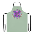 Mandala Apron - Sage Green - Hand Drawn Art All Over Prints - Blululi